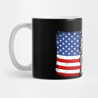 Proud Sheltie American Flag patriotic gift dog Mug